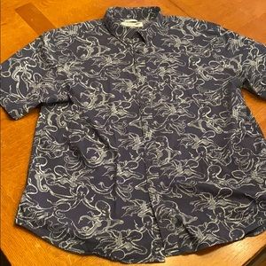 Octopus pattern short sleeve button up
